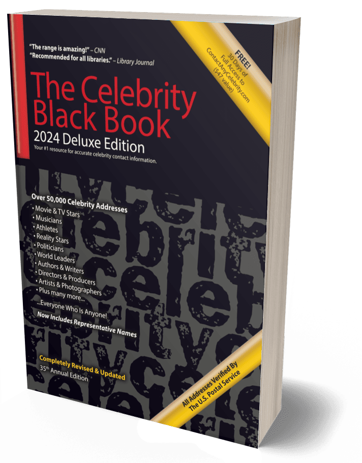 The Celebrity Black Book 2024: Over 50,000+ Verified Celebrity Addresses for Autographs & Memorabilia, Nonprofit Fundraising, Celebrity Endorsements, Free Publicity, PR/Public Relations, Small Business Sales/Marketing & More!